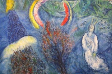  burning - Moses and the Burning Bush contemporary Marc Chagall